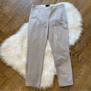 J. Crew Martie Slim Tapered Cropped Stretch Dress Khaki Ankle Pants Size 4